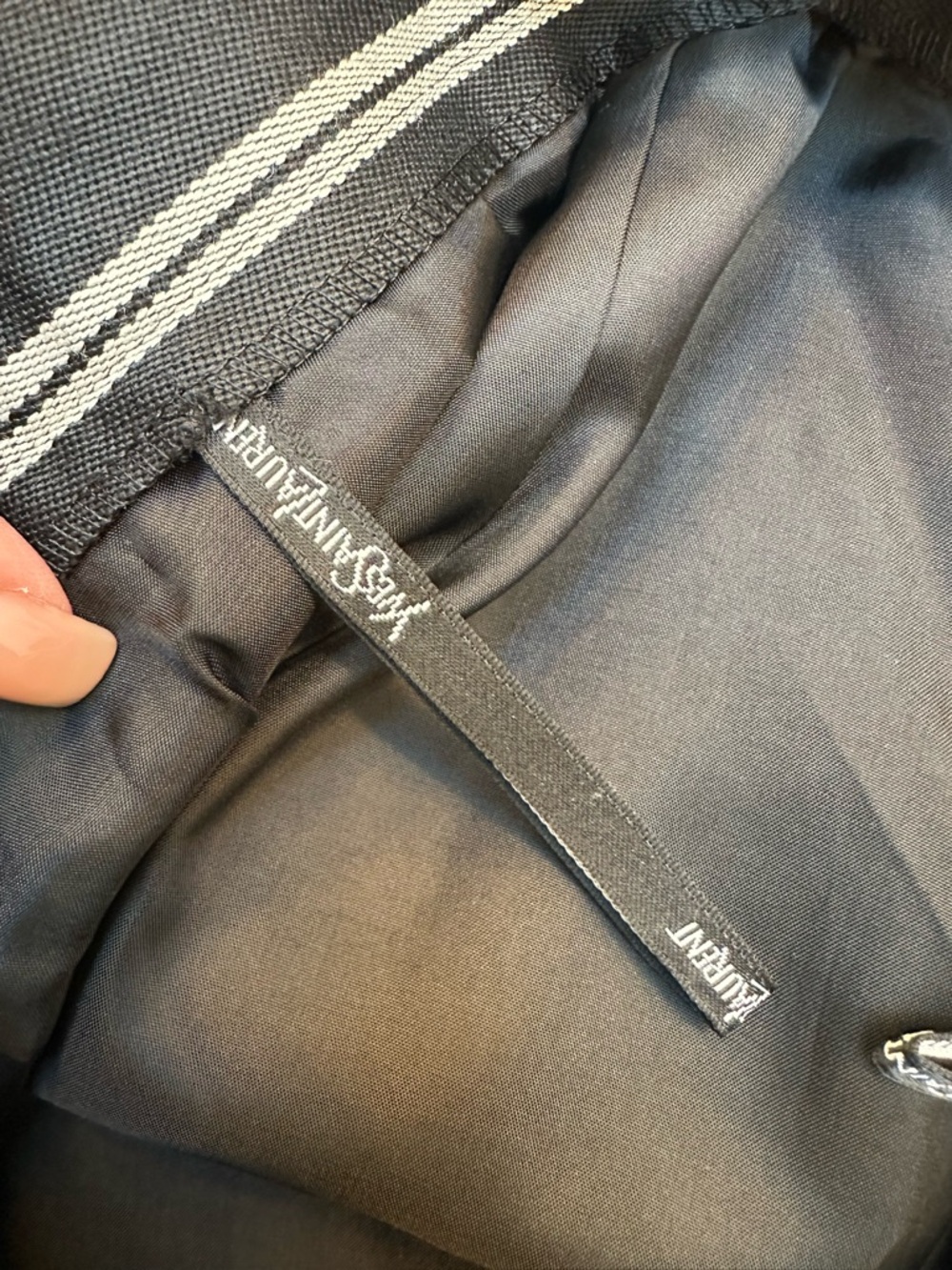 Vintage Yves Saint Laurent 80’s Chic Stripe Timeless Classic Pencil Skirt Size 6 - Picture 7 of 11